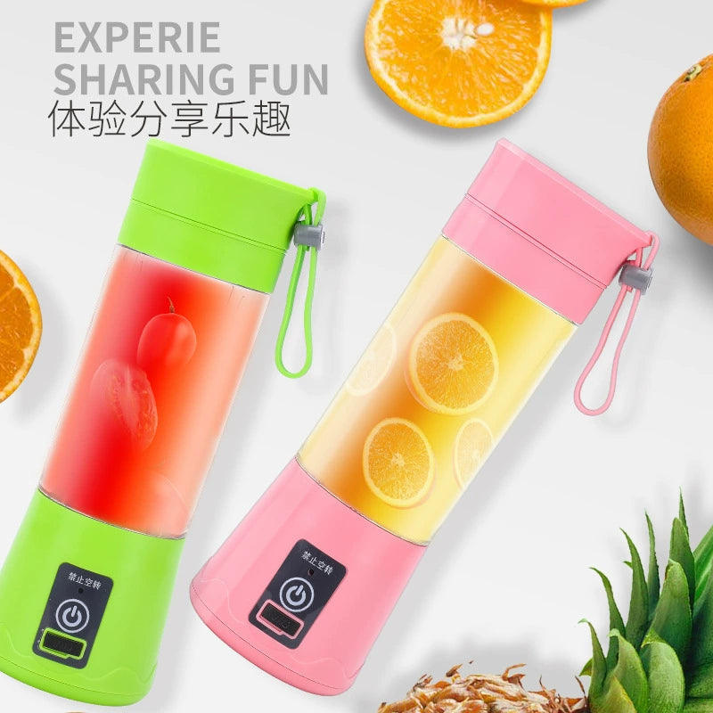 Mini Licuadora Portátil USB Recargable – ¡Batidos y jugos donde quieras 380 ml!