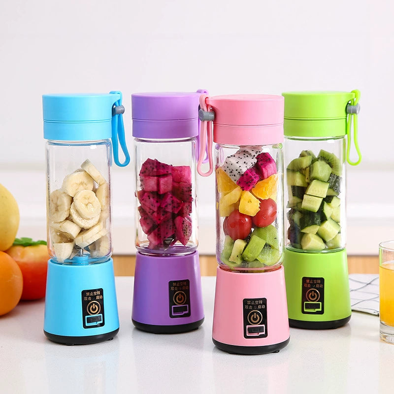 Mini Licuadora Portátil USB Recargable – ¡Batidos y jugos donde quieras 380 ml!